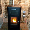 MCZ Red Primula 17kW Hydro Pellet Stove Installed in Devon